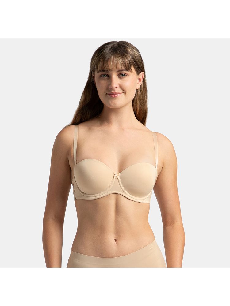 Jockey 1831 Wired Padded Soft Touch Microfiber Elastane Strapless Bra - Light Skin-picture-13