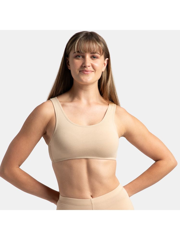 Jockey 1582 Women Super Combed Cotton Elastane Slip On Crop Top - Light Skin-image-16
