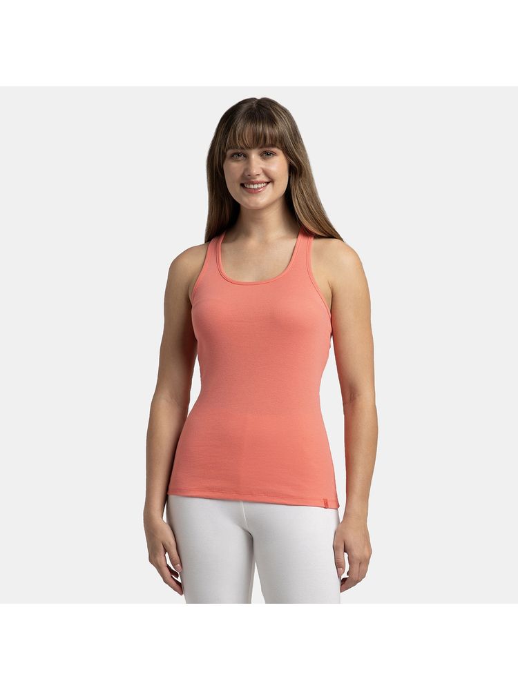 Jockey 1467 Women Super Combed Cotton Rib Fabric Solid Tank Top - Blush Pink