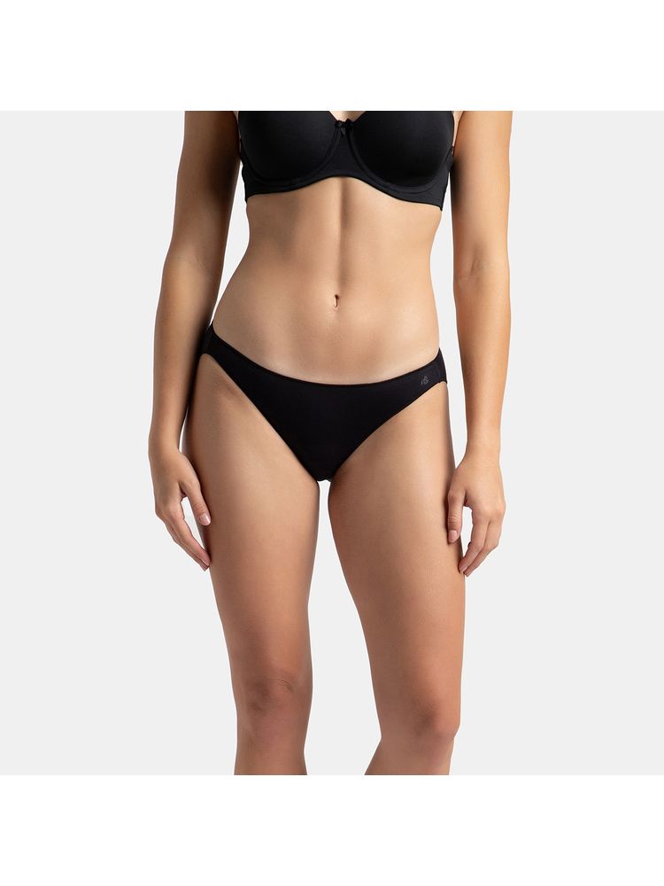 Jockey 1803 Women Medium Coverage Modal Stretch Bikini - Black-picture-19