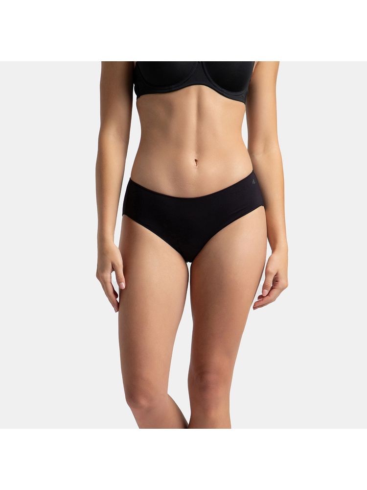 Jockey 1802 Women High Coverage Micro Modal Elastane Hipster - Black-picture-17