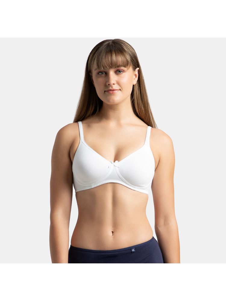 Jockey 1722 Wirefree Non Padded Cotton Elastane Everyday Bra - White-picture-26