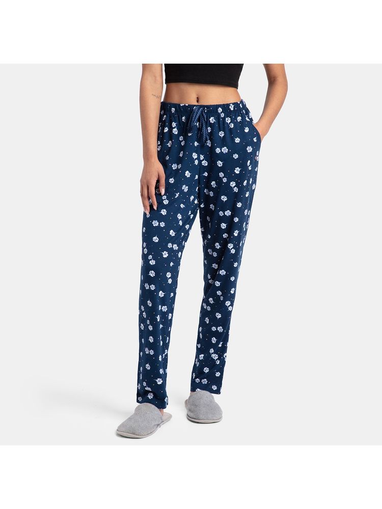 Jockey RX09 Women Micro Modal Cotton Printed Pyjama - Classic Navy Assorted Prints-picture-17