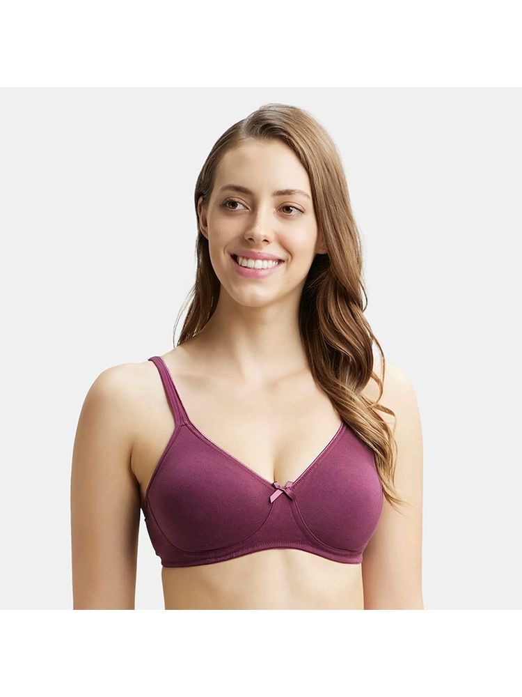Jockey 1722 Wirefree Non Padded Cotton Elastane Everyday Bra - Prune
