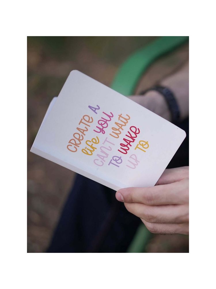 Fangled Create A Life Pocket Notebook Softcover 128 Pages White Inspirational Notebook