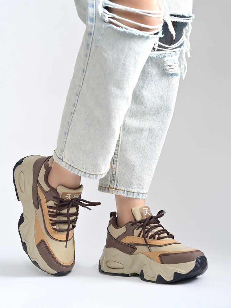 Shoetopia Women Brown Street Sneakers-picture-27