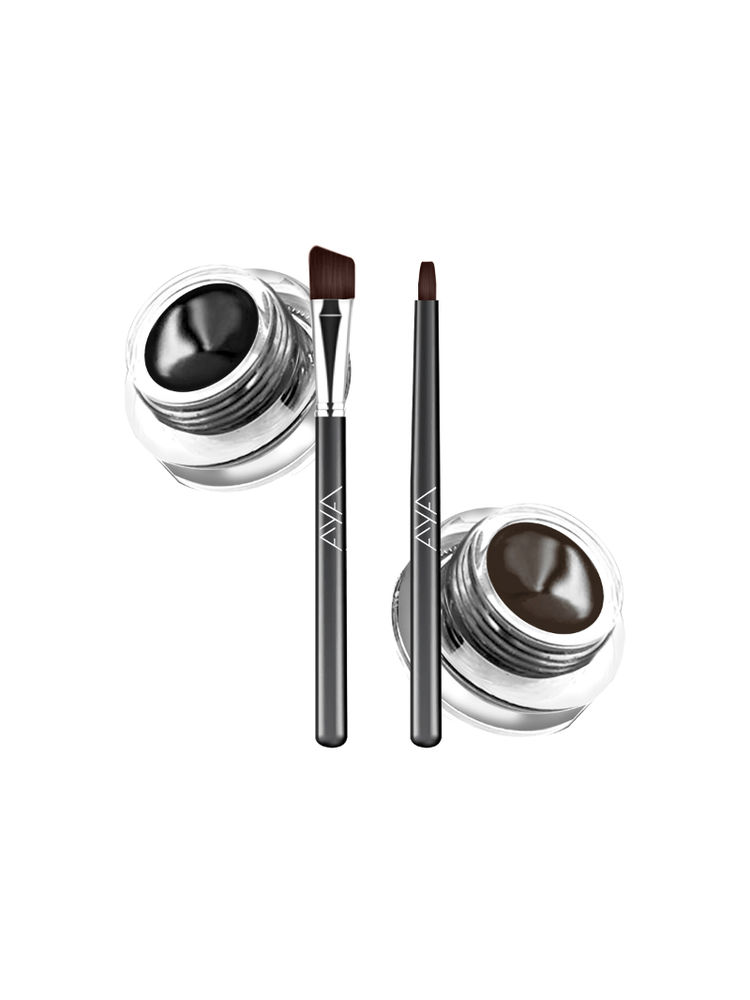 AYA Long Wear Gel Eyeliner Smudge Proof & Waterproof (Black And Brown)-picture-10