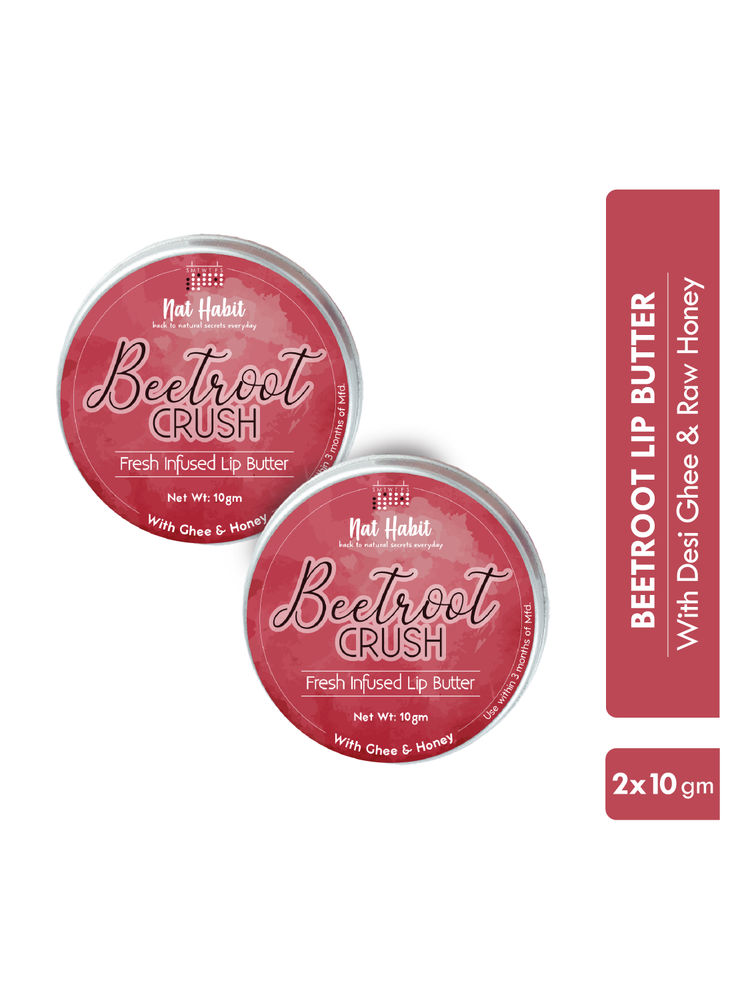 Nat Habit Desi Ghee & Honey Lip Balm- Beetroot Crush Lip Butter for Natural Pink Lips & Chapped Lips-picture-31