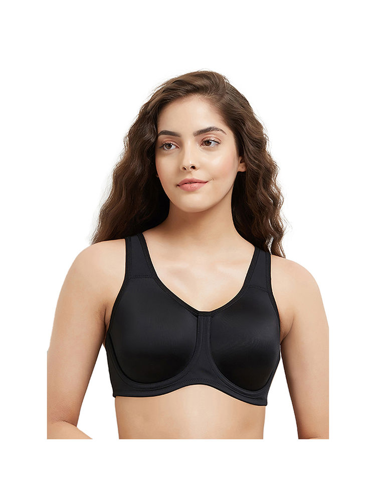 Wacoal Sport Non-Padded Wired Full Coverage Full Support High Intensity Sports Bra - Black-picture-10