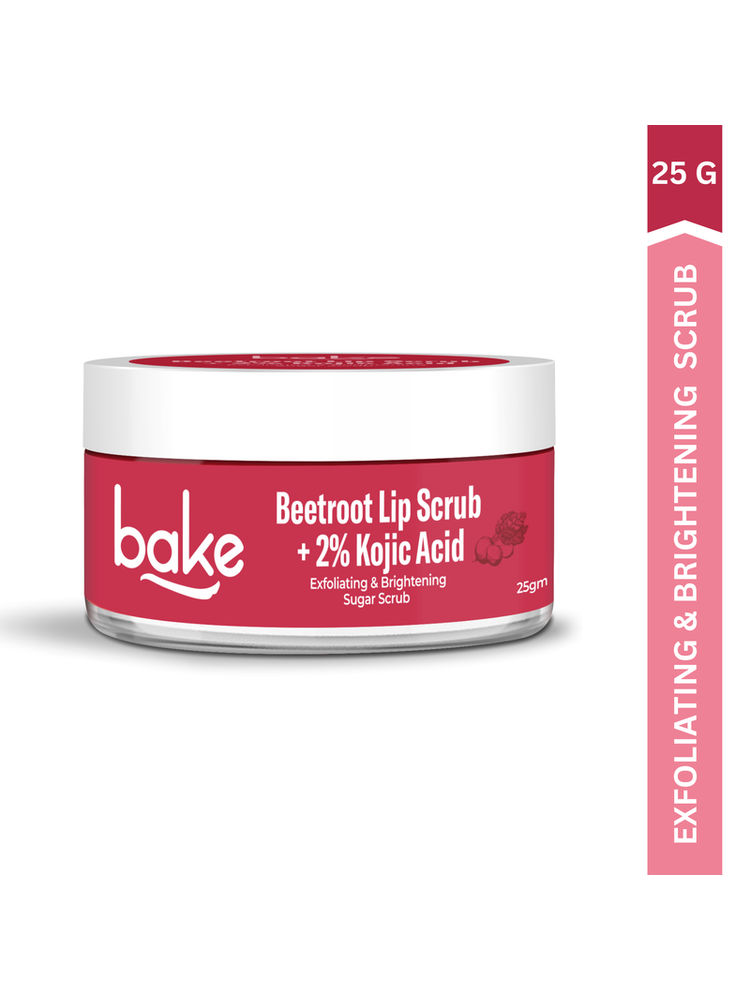 BAKE 2% Kojic Acid Beetroot Lip Scrub for Dark Lips & Pigmentation