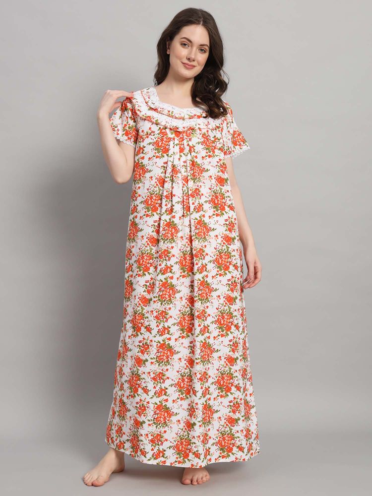 SEPHANI Women Cotton Nightdress Multi-Color-picture-18