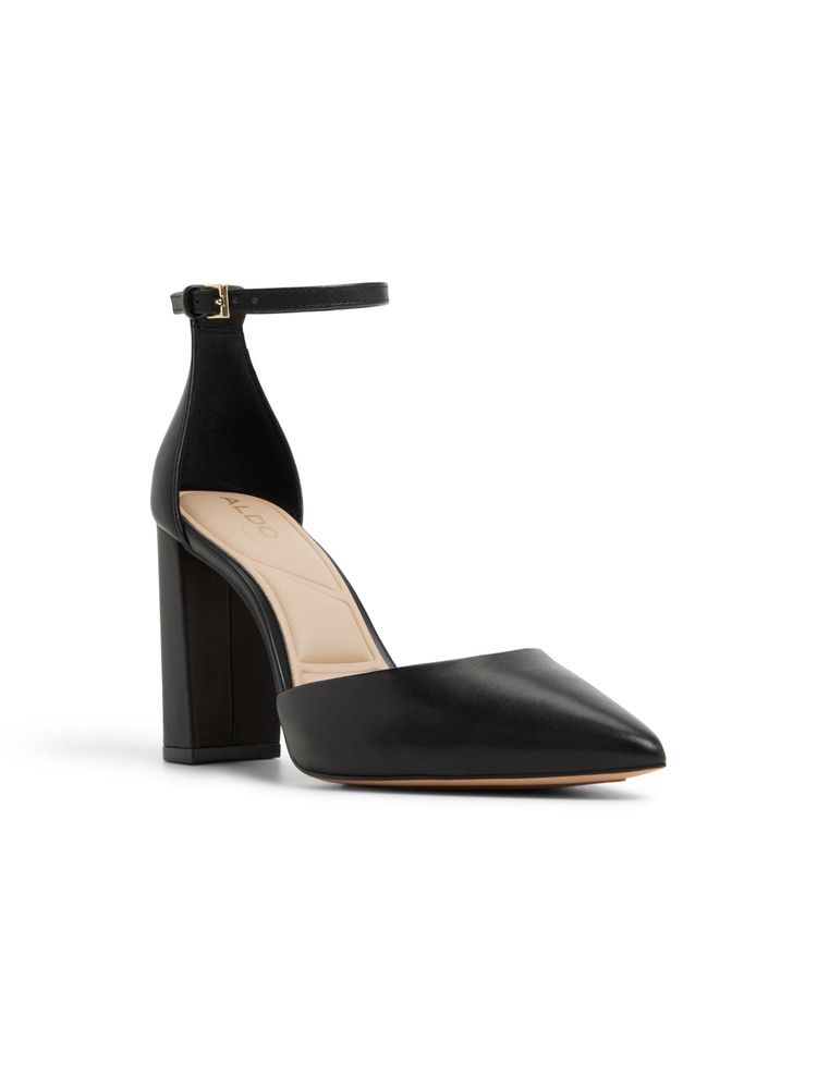 Aldo Faith-B Black Ladies Block Sandal Heels-picture-39