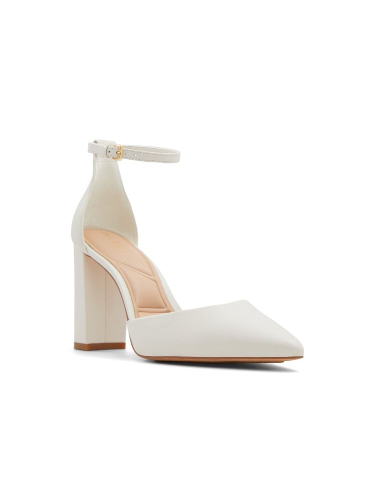 Aldo Faith-B White Ladies Block Sandal Heels-picture-35