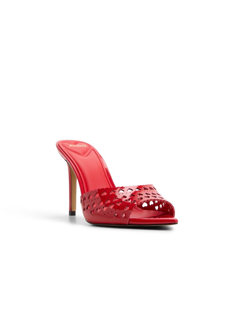 Aldo Lovemule-B Red Ladies Sandal Heels-image-31