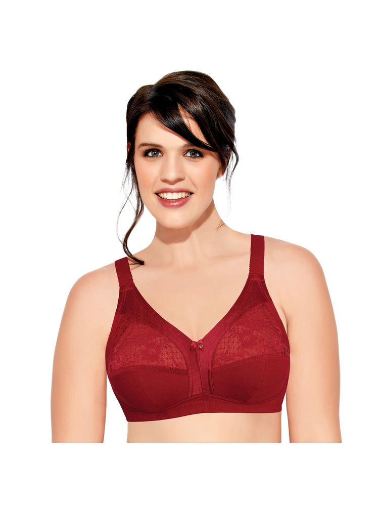 Enamor A014 M-Frame Contouring Full Support Bra - Supima Cotton Non-Padded Wirefree - Masai