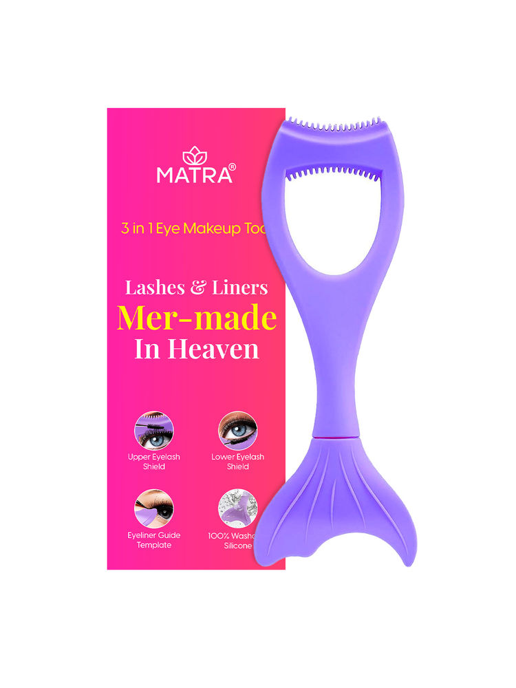 Matra 3 In 1 Eye Makeup Tool With Eyeliner Guide Template Mascara Applicator Lash Guard Shield-picture-18