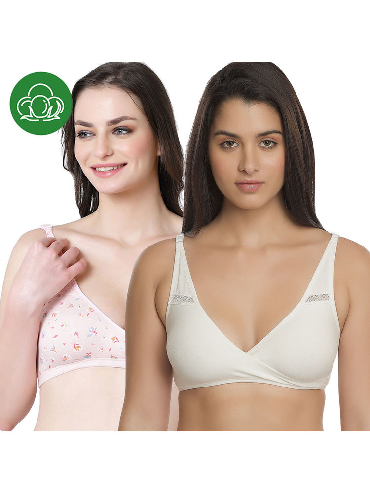 Inner Sense Organic Cotton Antimicrobial Sleeping-Feeding Bra (Pack of 2)-picture-15