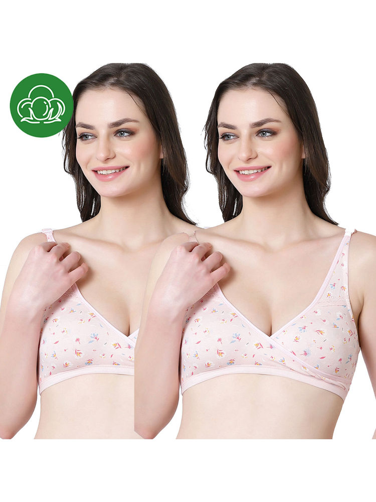 Inner Sense Organic Cotton Antimicrobial Sleeping-Feeding Bra (Pack of 2)-picture-11