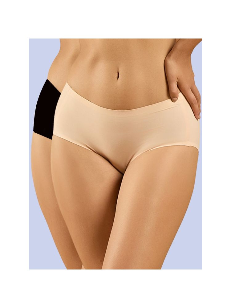 SOIE Women Seamless Mid Waist Full Coverage Brief with No Visible Panty Line (Pack of 2)-picture-26