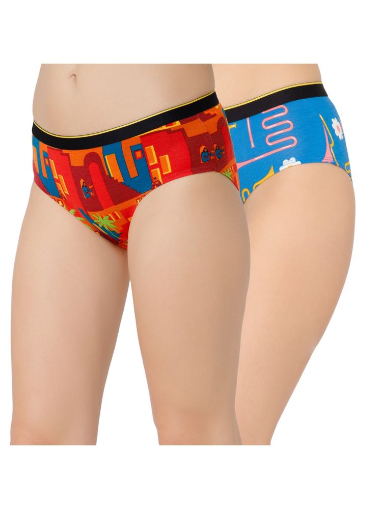 Bummer Womens Printed Micro Modal Hipsters Panties Combo (Pack of 2)-picture-13