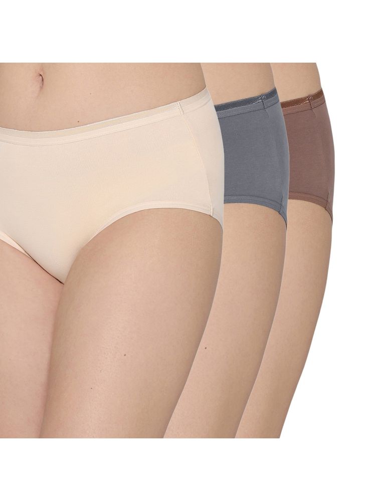 Wacoal Cotton Mid Waist Medium Coverage Everyday Wear Midi Panty (Pack of 3)-picture-13