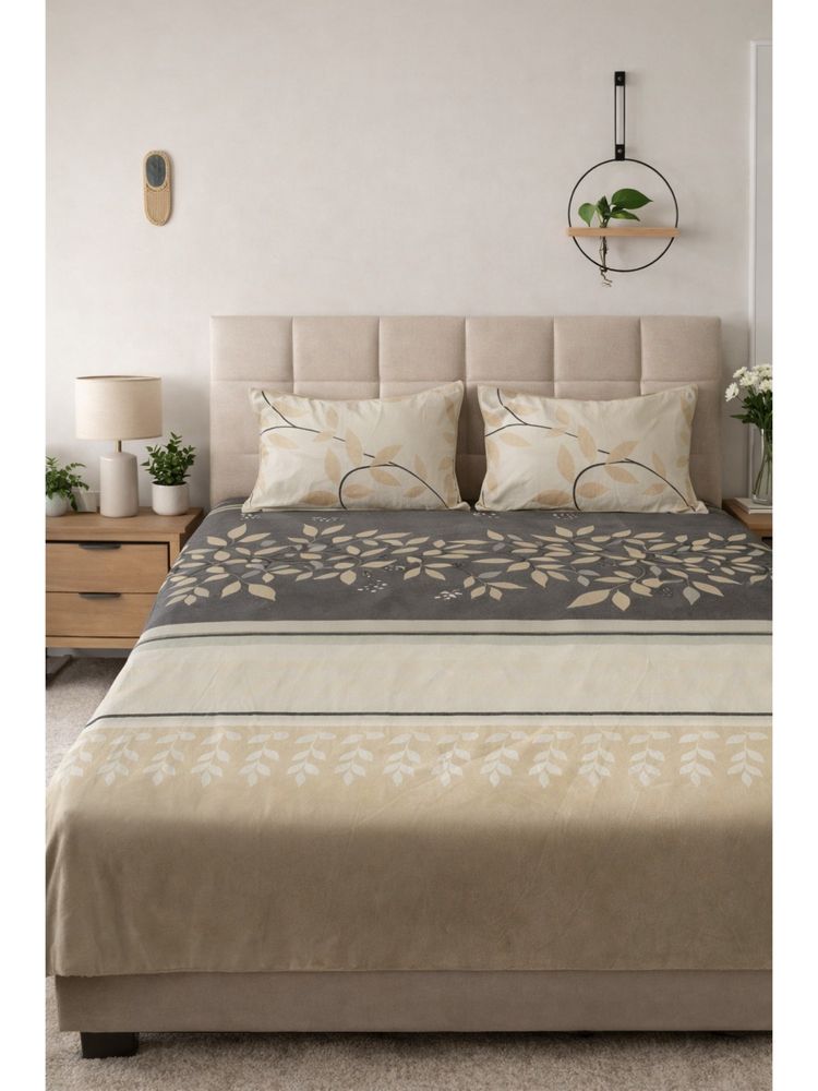 BAJO'S Multi-Color Floral Cotton Fitted Bedsheet (King)-picture-26