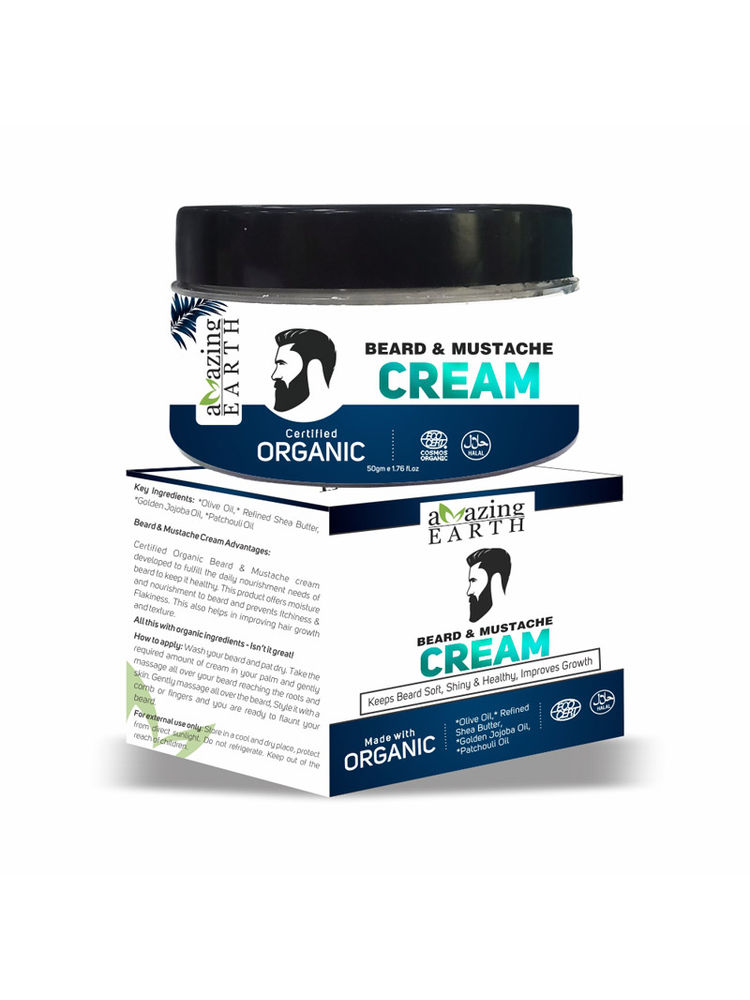 AMAzing EARTH Beard And Mustache Cream For Men