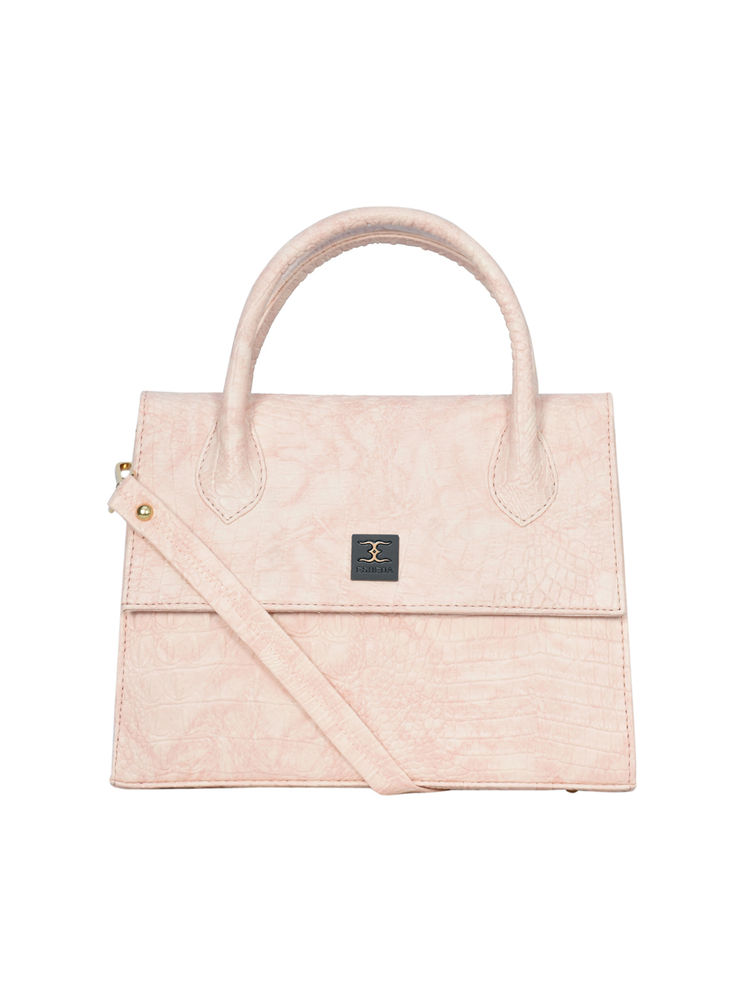ESBEDA Pink Croco Textured Handbag for Women (S) (Set of 2)-image-32