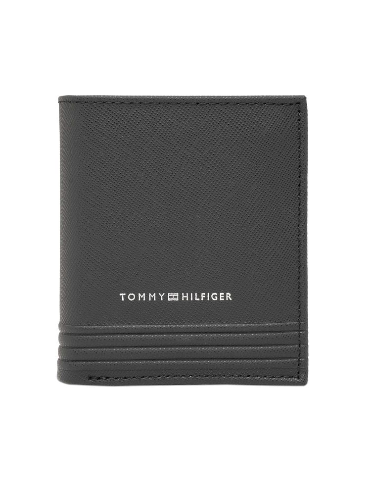 Tommy Hilfiger Mens Leather Trifold Colina Wallet - Black-image-3