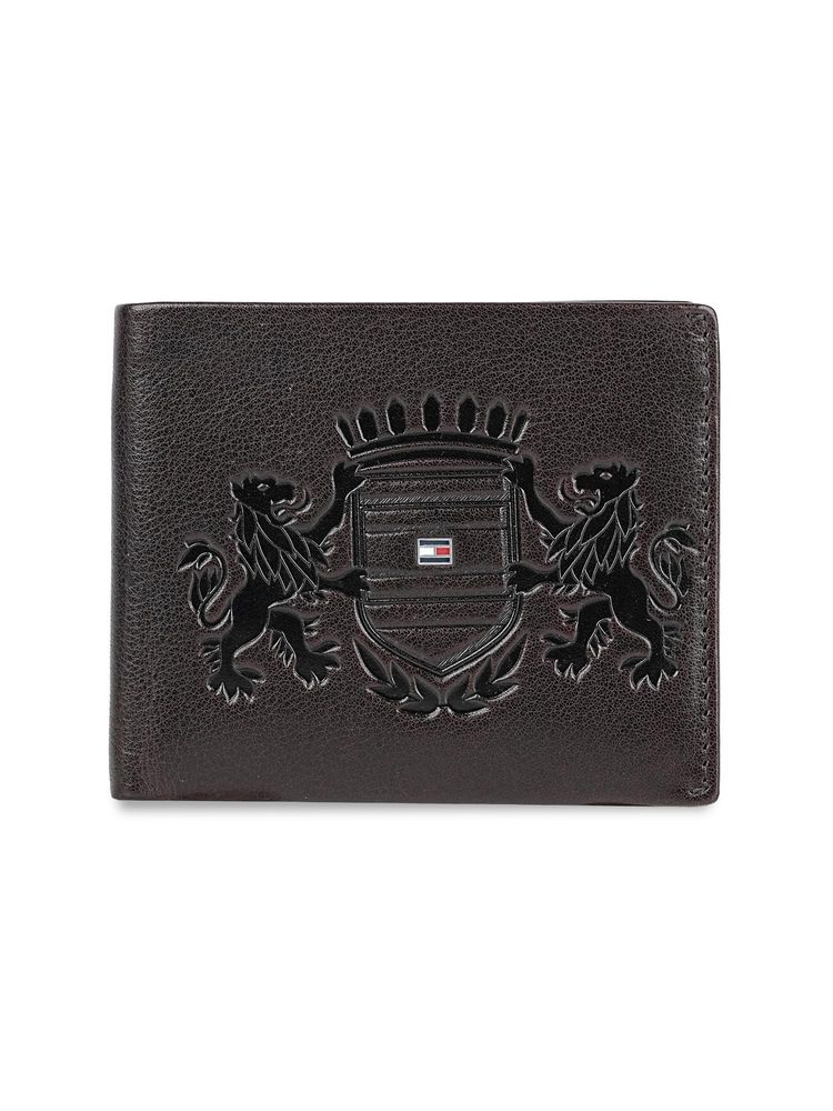 Tommy Hilfiger Mens Leather Passcase Lapithos Wallet - Brown-image-9