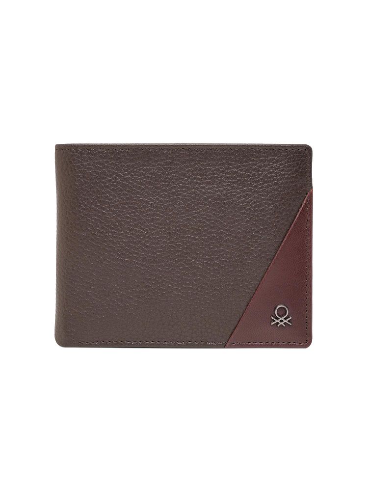 United Colors of Benetton Mens Leather Passcase Gladbeck Wallet - Brown-image-12