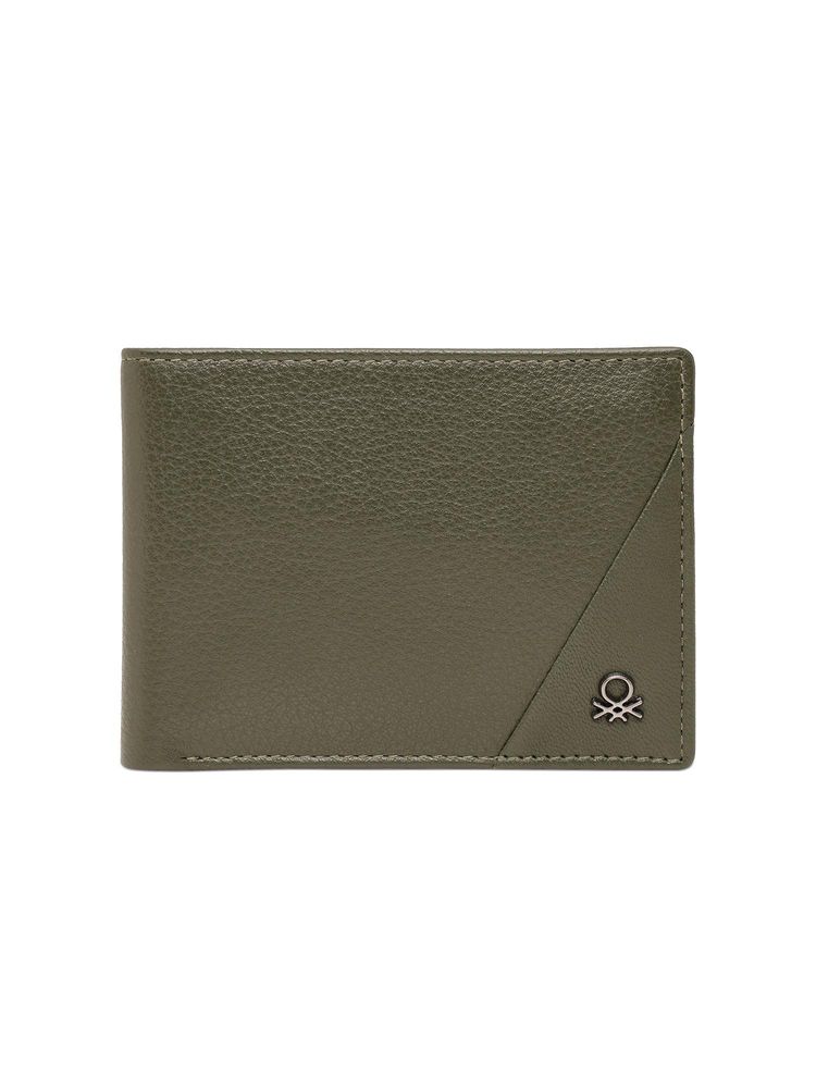 united colors of benetton fashion United Colors of Benetton Mens Leather Slimfold Gladbeck Wallet - Olive-picture-11