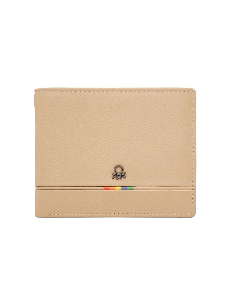 united colors of benetton fashion United Colors of Benetton Mens Leather Slimfold Forssa Wallet - Beige-picture-23