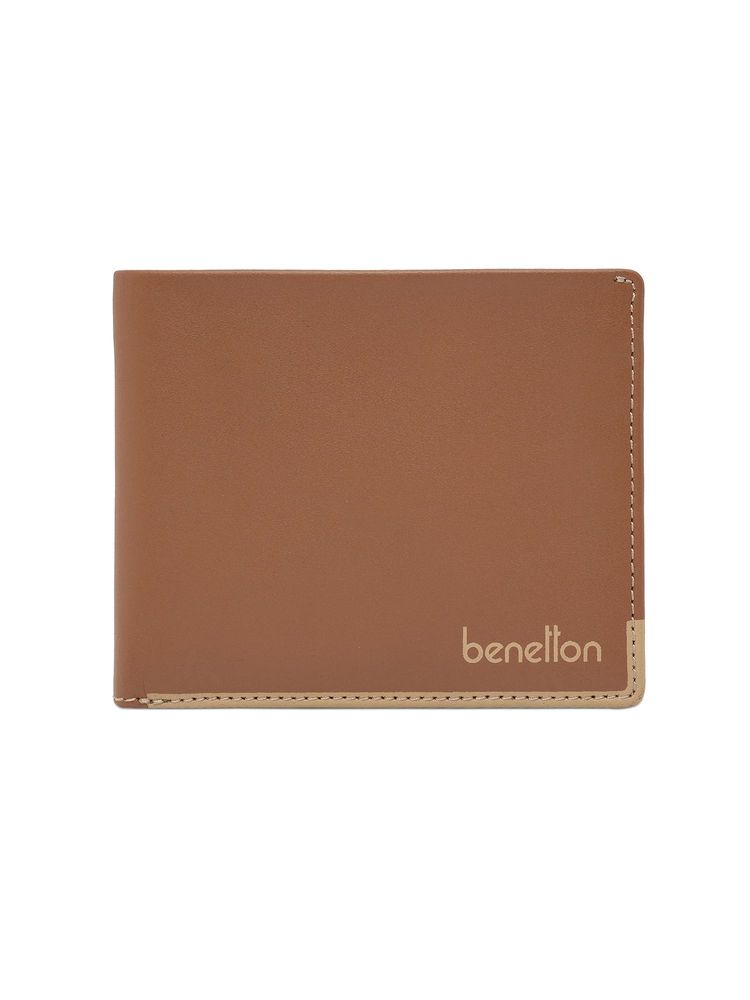 United Colors of Benetton Mens Leather Passcase Bouira Wallet - Dark Tan-image-20