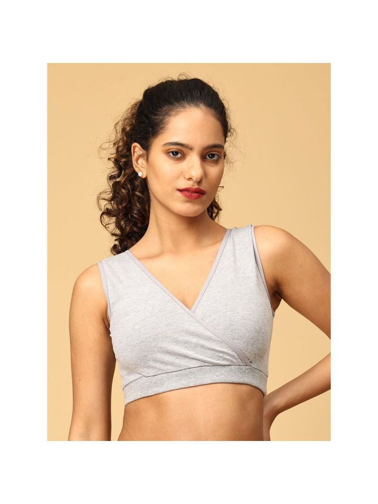 The Mom Store Maternity Nursing Sleep Bra - Gray-picture-21