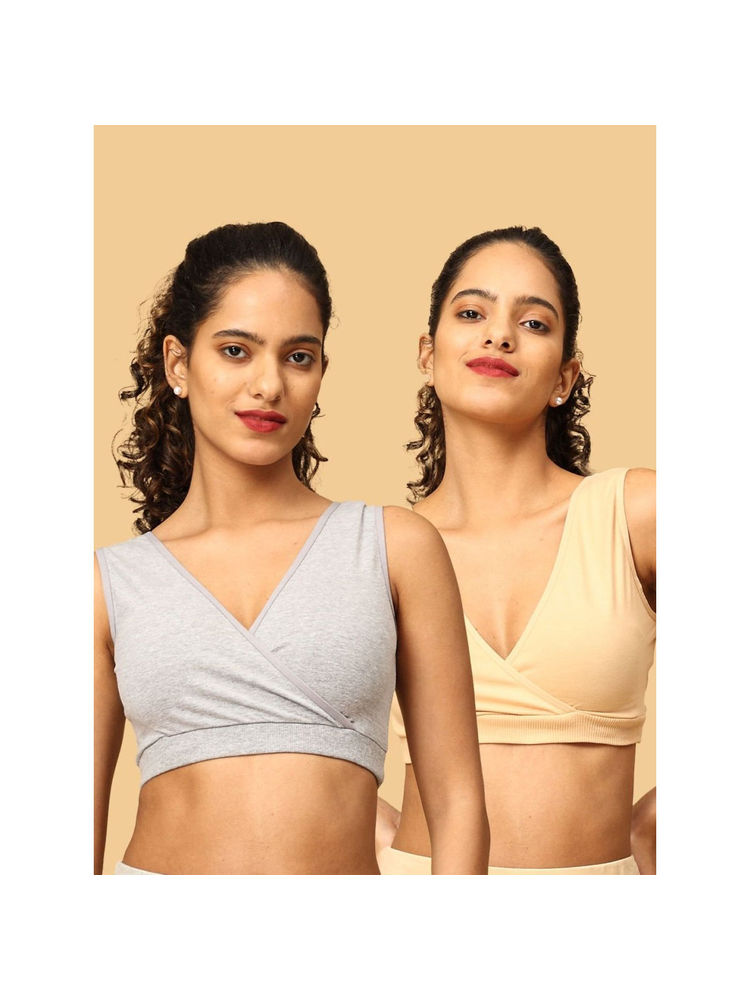 The Mom Store Maternity Nursing Sleep Bra (Pack of 2)-picture-15