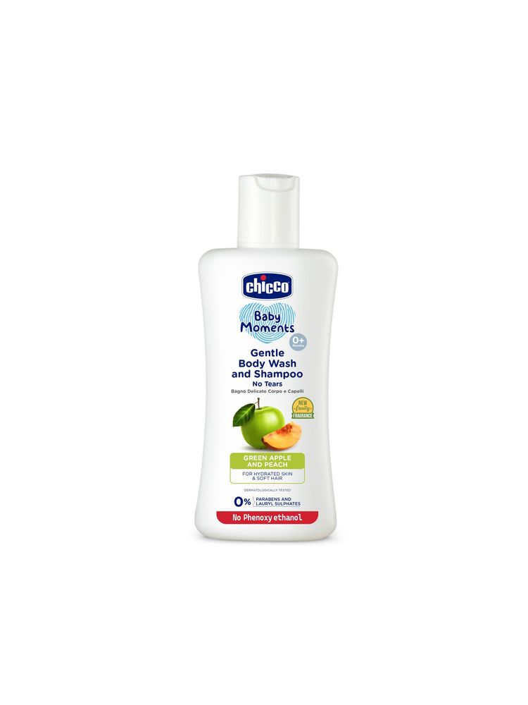 Chicco Gentle Bodywash & Shampoo with Green Apple & Peach