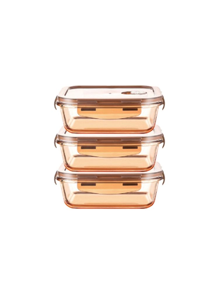 UMAI Borosilicate Glass Container with PP Lid-Rectangular Amber 600ml-picture-10