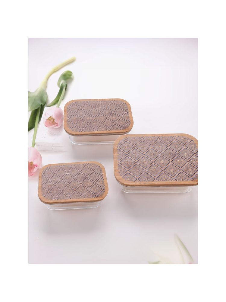 UMAI Borosilicate Food Container - Rectangle Blue Pottery-image-7
