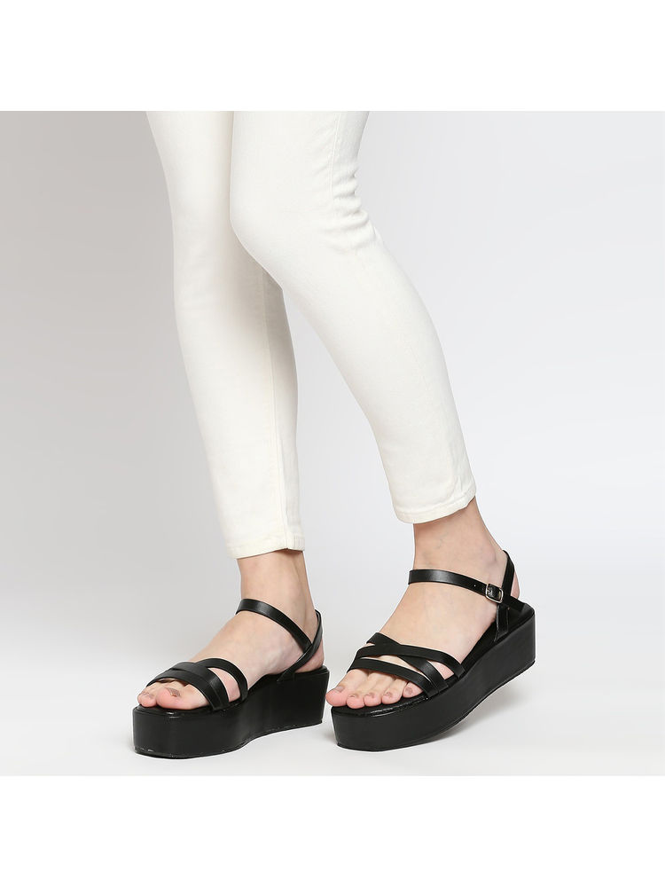 Twenty Dresses By Nykaa Fashion Black On The Block Heels