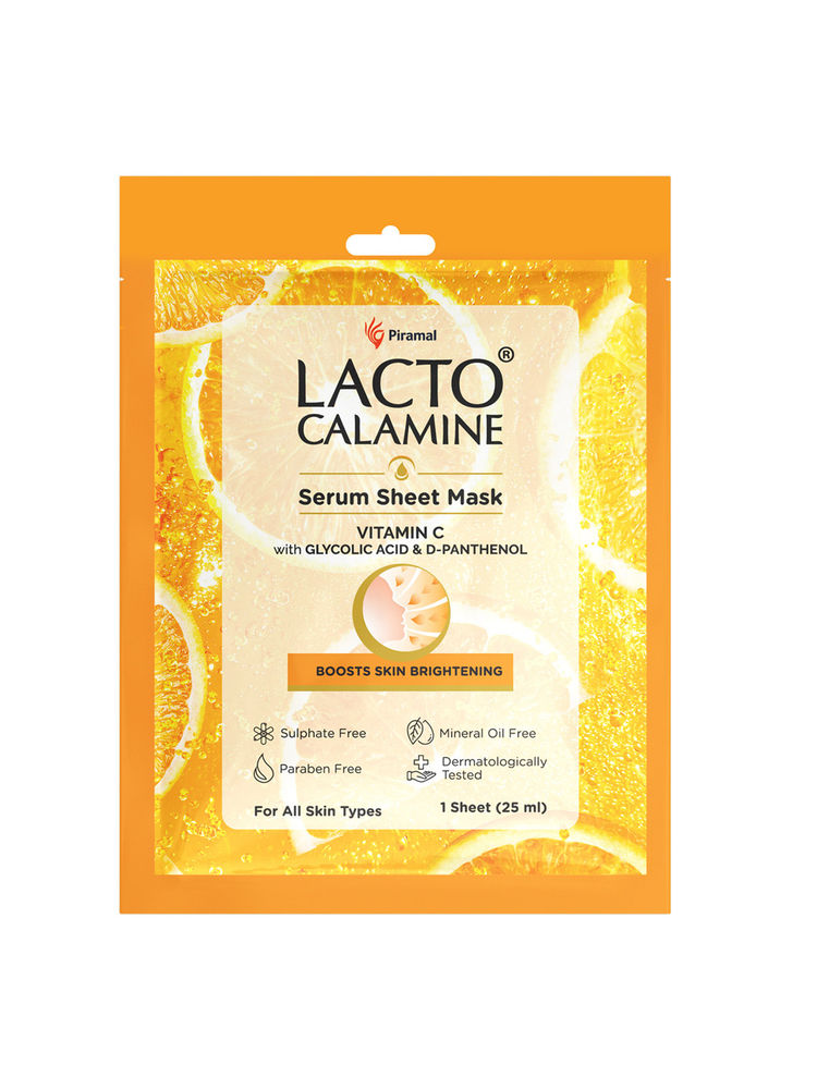 Lacto Calamine Vitamin C Face Sheet Mask with Antioxidant for Nourishing, Brightening & Glowing Skin-image-15