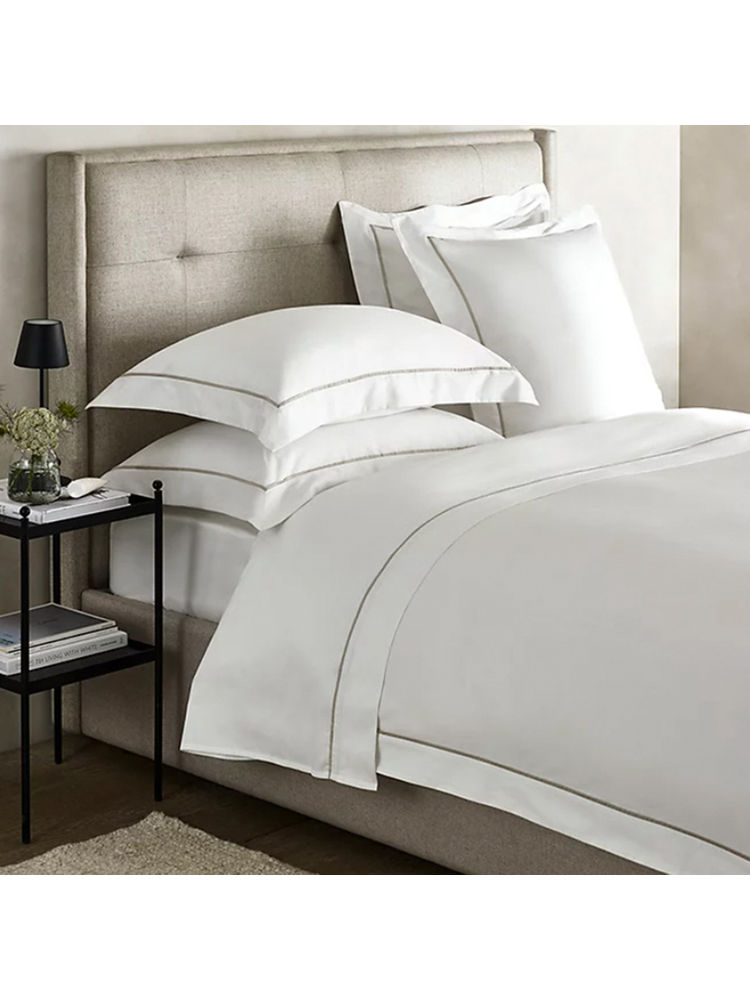 MULBERRY LIVING Pure Essence King Size 1000TC Bedsheet with 2 Pillow Covers - White-picture-7