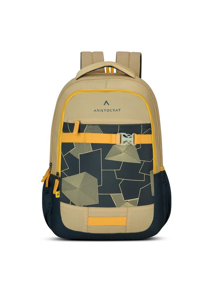 Aristocrat Unisex Buzz Beige and Grey Casual Backpack-picture-27