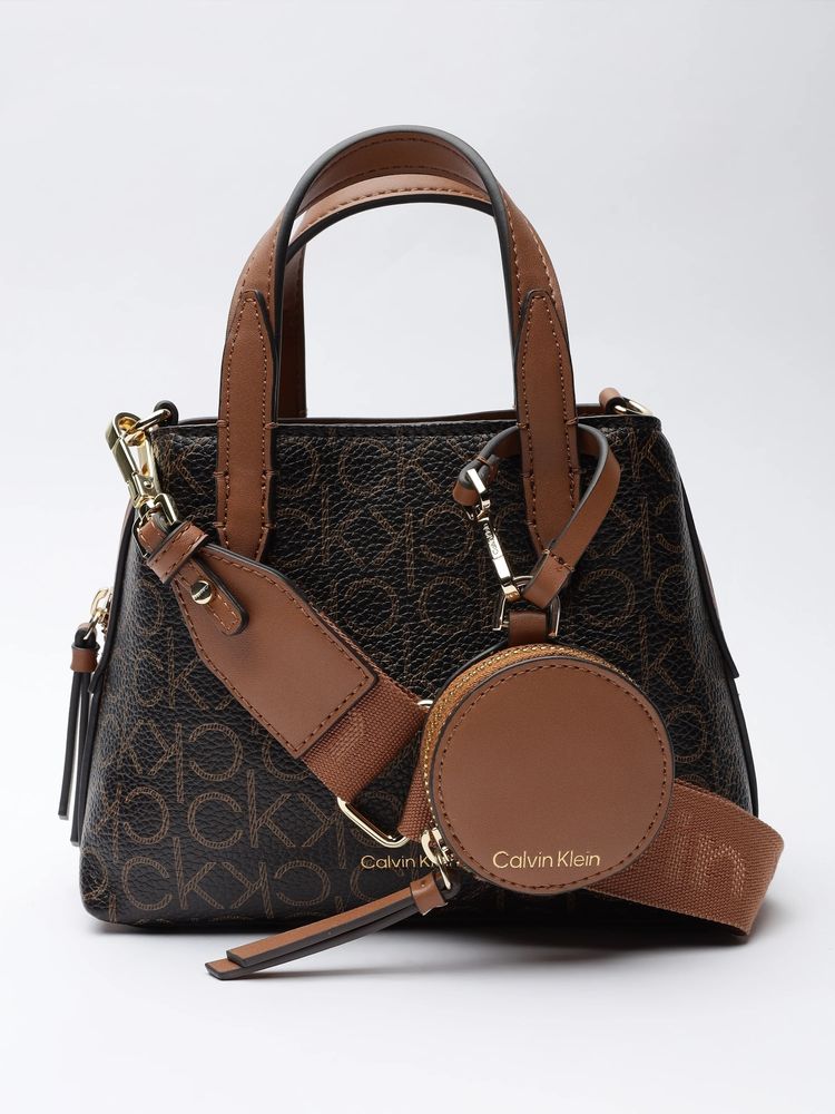 calvin klein fashion Calvin Klein Logo Brown Sling Bag with Pouch-picture-32