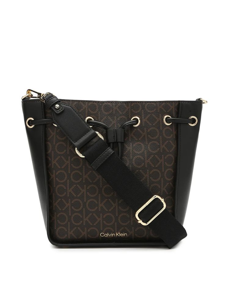 calvin klein fashion Calvin Klein Logo Brown Pvc Crossbody Bag-picture-24