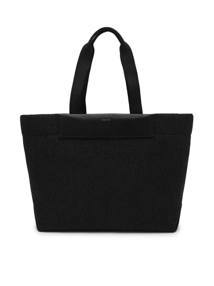 calvin klein fashion Calvin Klein Solid Black Polypropylene Tote Bag-picture-14