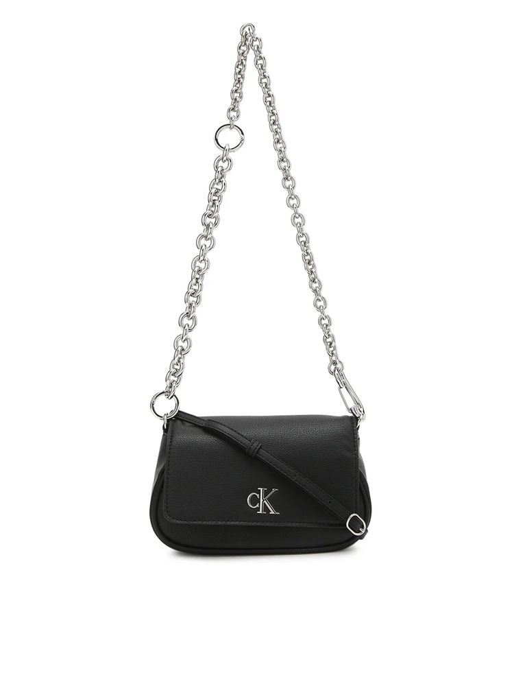 calvin klein fashion Calvin Klein Solid Black Polyester Sling Bag-picture-24