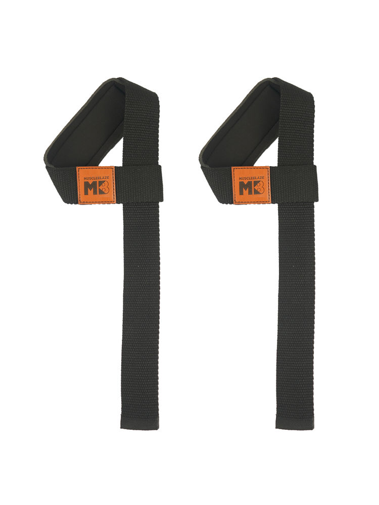 MuscleBlaze Weight Lifting Straps, Deadlift Strap (Black Free Size)-picture-21