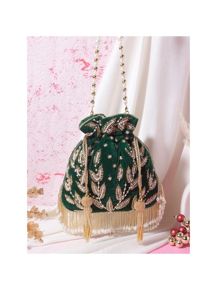 SWISNI Green Potli For Women (S)-picture-28