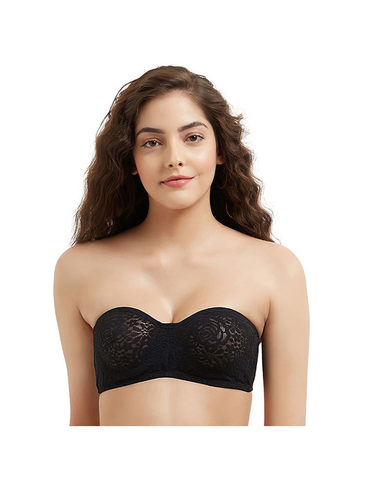 Wacoal Halo Lace Non-Padded Wired 3/4Th Cup Lace Everyday Comfort Bra - Black-picture-21